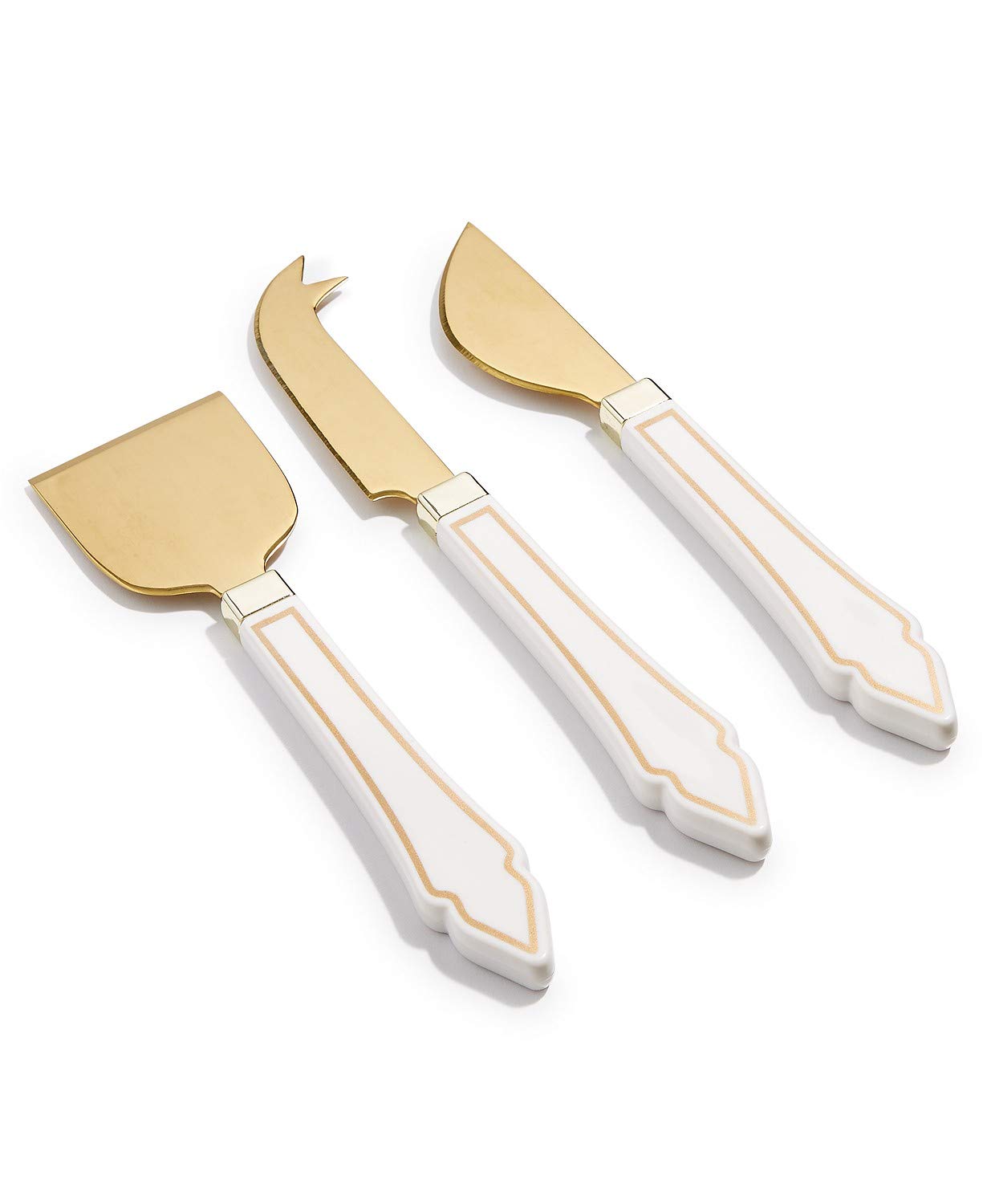 Martha Stewart Collection 3-Pc. Gold Cheese Knife Set