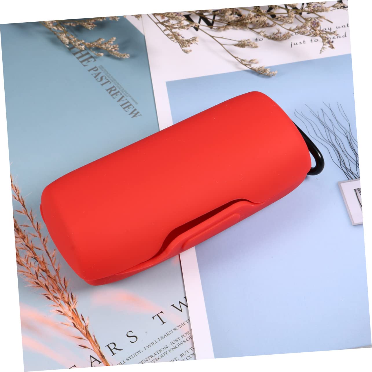 Angoily Caja De 3 Piezas Funda Protectora para Auriculares Caso inalámbrico Mini Auriculares Funda de Silicona para Auriculares Deportes Caja de Auriculares Estuche de Silicona Rojo