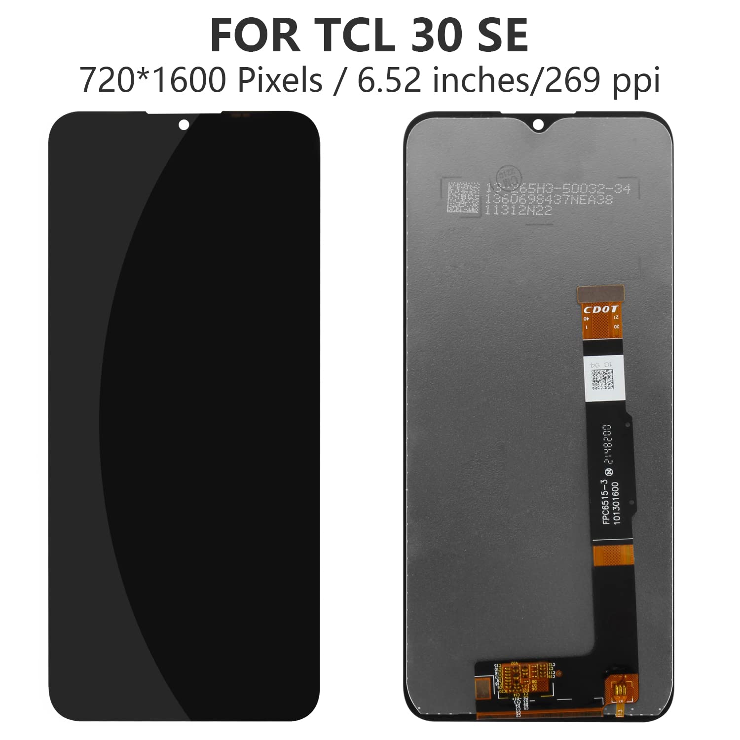 Connettore Di Ricarica USB Type-C + Microfono Per TCL 30 SE (Modelli 165H, 6156H1, 6165A) – Flex Flat Originale Compatibile, Scheda Di Carica E Dati - 3