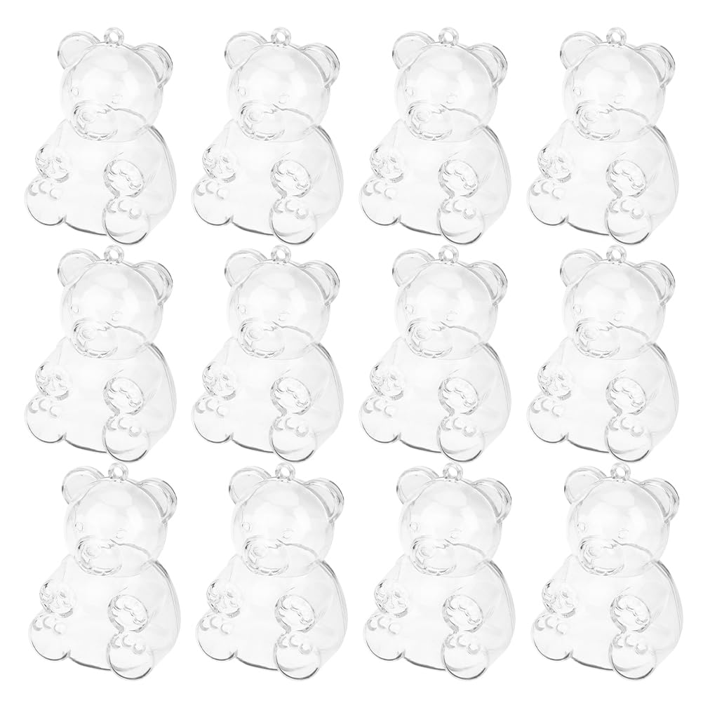Scatole Trasparenti per Dolciumi a Forma di Orso, 24 Pezzi