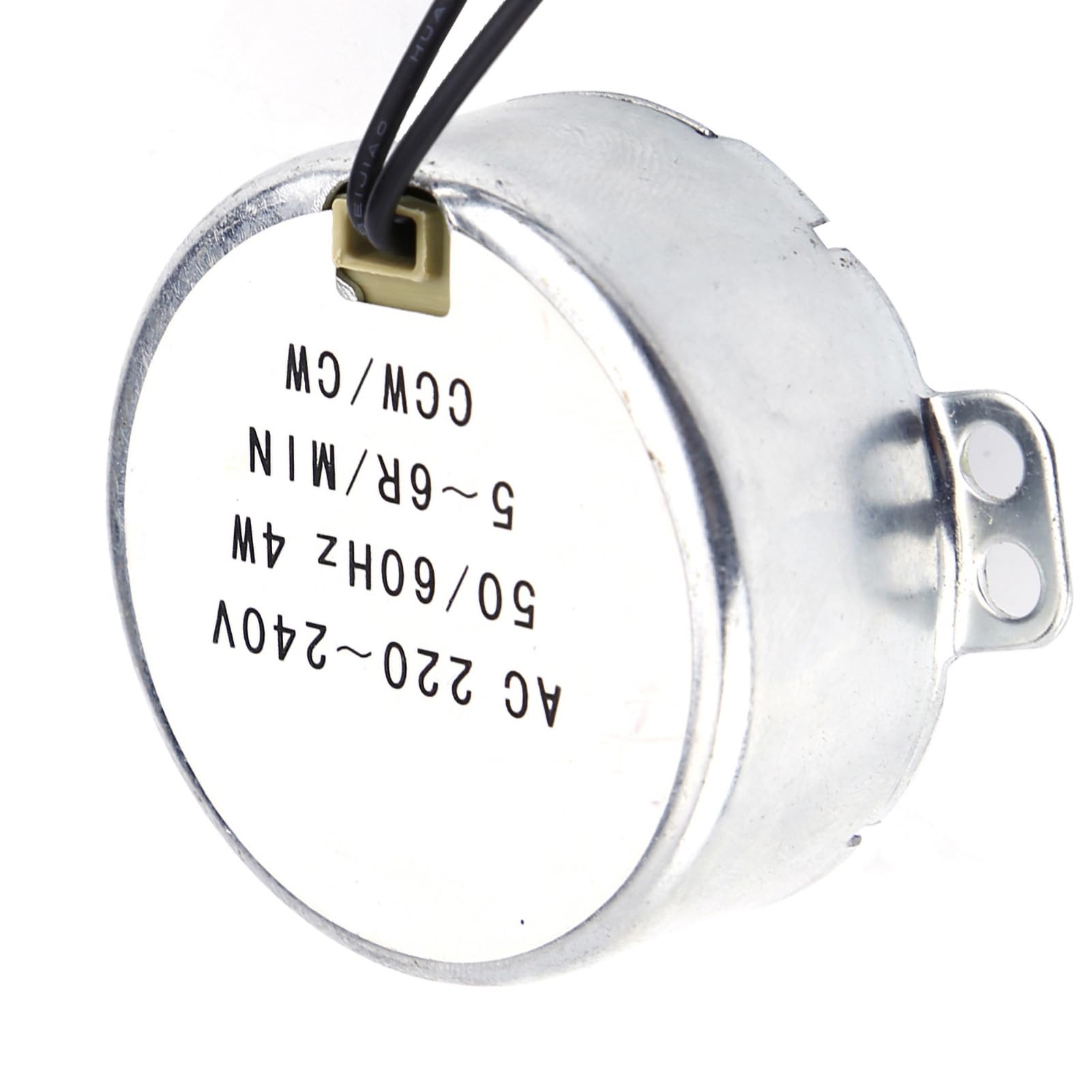 1 Motor Síncrono 220-240V AC Motorreductor 4W con Gran Par y Bajo Consumo Rotación CW/CCW (5-6RPM)