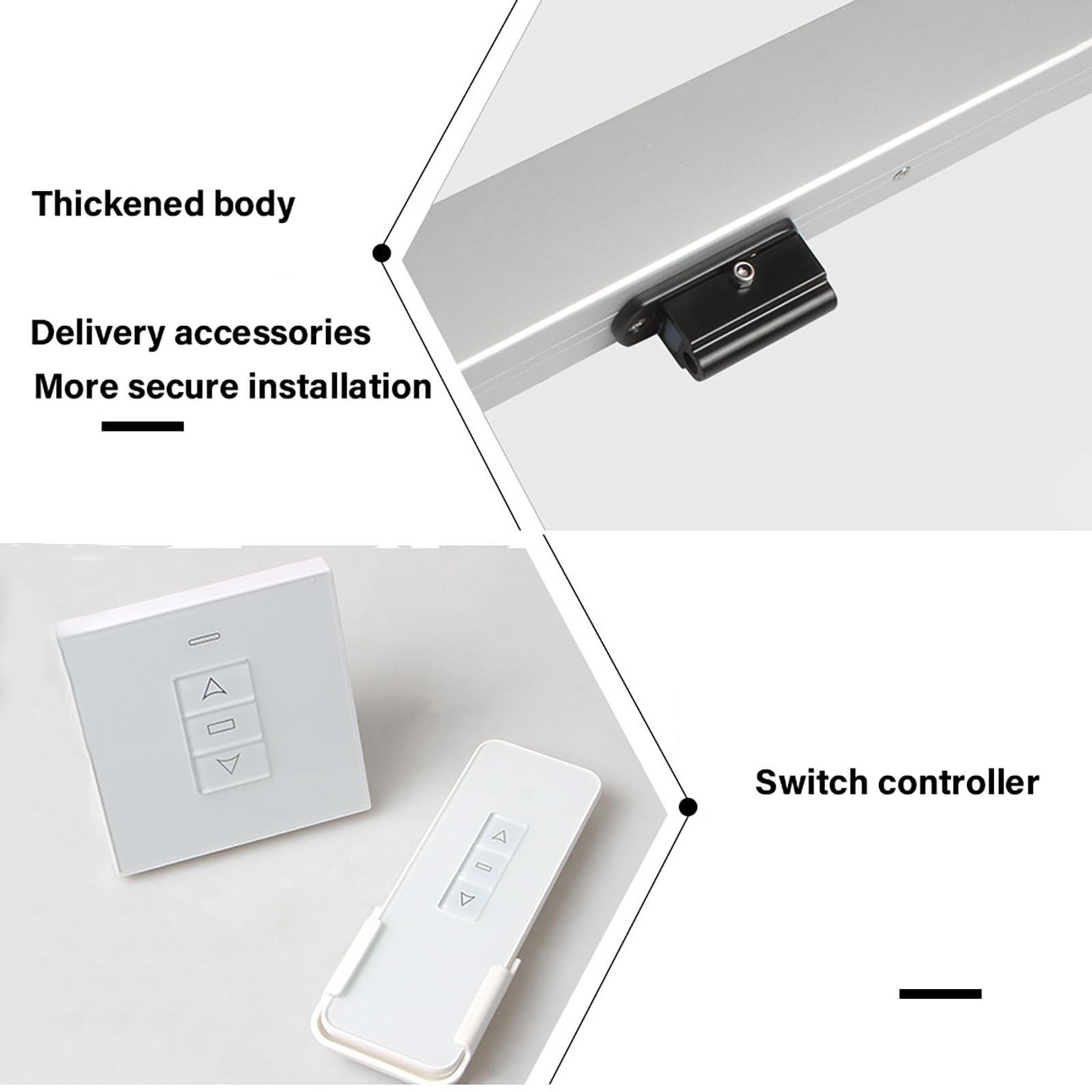 Abridor eléctrico de ventana de cadena de 24 V, actuador automático con control remoto para tragaluces y rejillas de ventilación de techo, práctico funcionamiento remoto para una fácil ventilación,