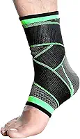 Tornozeleira de Compressão Ortopédica Ajustável – Alívio de Dores, Suporte 360°, Anti-Derrapante – Ideal para Esportes, Corrida e Lesões