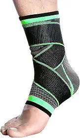 Tornozeleira de Compressão Ortopédica Ajustável – Alívio de Dores, Suporte 360°, Anti-Derrapante – Ideal para Esportes, Corrida e Lesões
