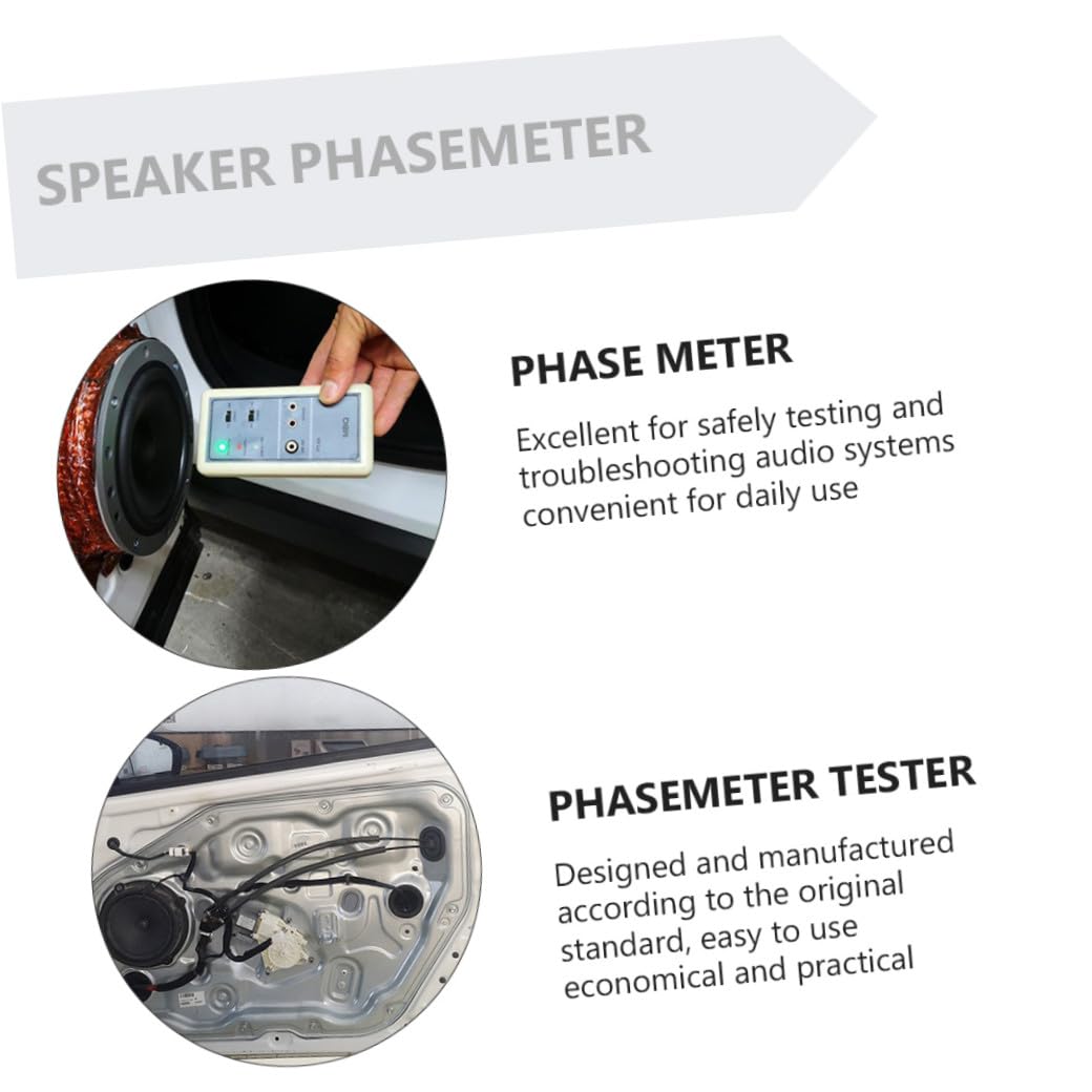 Cabilock 2 Piezas Probador de Polaridad y Fase para Altavoces de Audio Automotriz Medidor de Fase Portátil para Sistemas de Sonido Coches Tester de Polaridad para Subwoofer y Tweeter