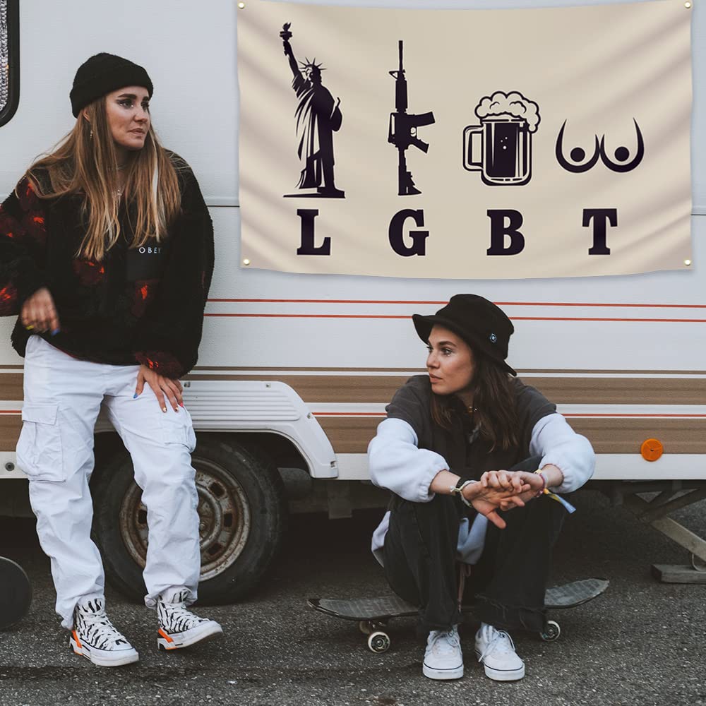 LGBT-Flagge 90x150 Cm - Buntes Banner Aus Polyester, Mit Ösen, Für Wand, Party, Zimmerdeko