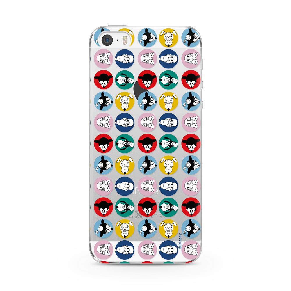 ERT GROUP mobile phone case for Apple Iphone 5/5S/SE original and officially Licensed Disney pattern Mickey & Friends 002 optimally adapted to the shape of the mobile phone, partially transparent