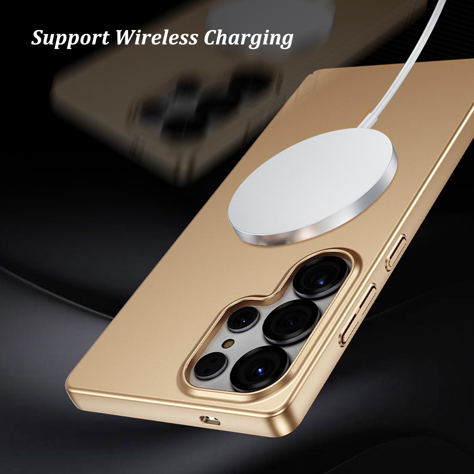 Stylowe etui do Samsung Galaxy S25 Ultra/S25 Plus/S25, kompleksowa ochrona aparatu, tylna magnetyczna osłona z przyssawką, bezprzewodowe ładowanie, smukłe etui, zielone, S25