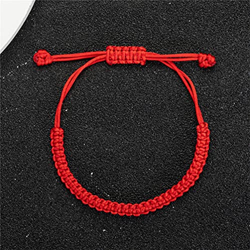 2PCS String Bracelets for Women Men Handmade Red Black Buddhist Tibetan Woven Rope Bracelet for Protection and Luck Friendship Bracelet4