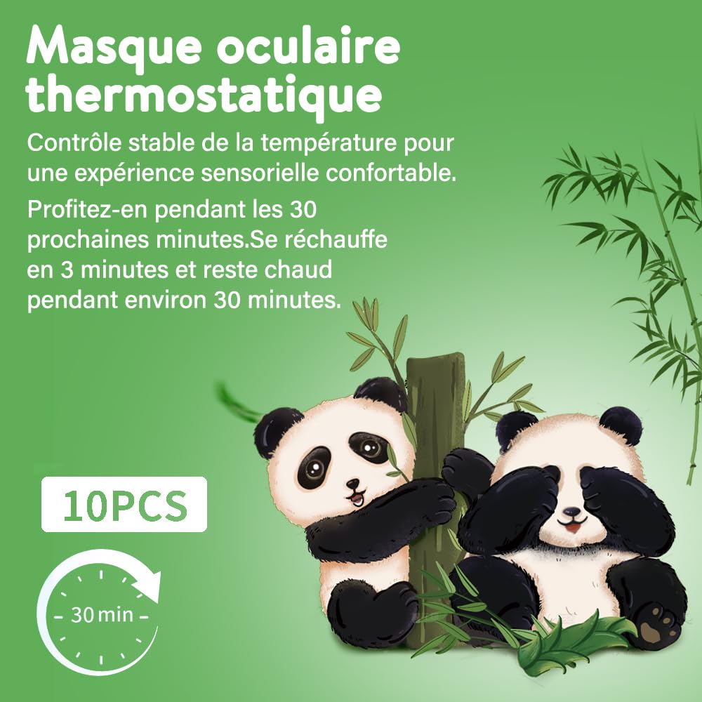Minidiva Masque Chauffant Yeux 30pcs, Masque à Vapeur Auto-chauffants pour les Yeux Secs et anti Cernes, Chaude Steam Eye Mask Jetable, Relaxant Soulager le Stress et la Fatigue Oculaire (Sans parfum)