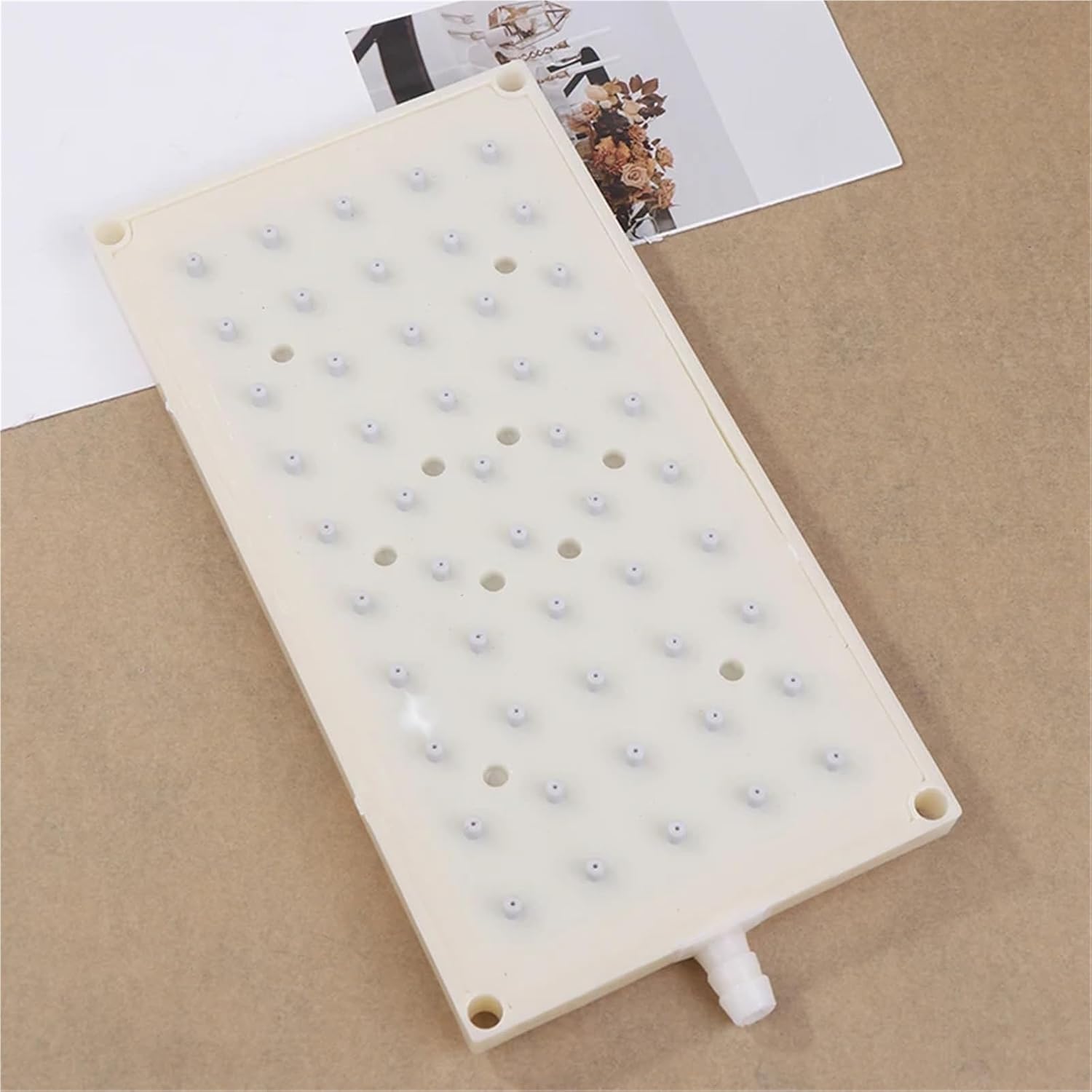 1Pc 22X10.9cm ABS Rectangular Shower 10mm Intubation Type Interface Head 5 * 10 Hole Top Spray Accessories