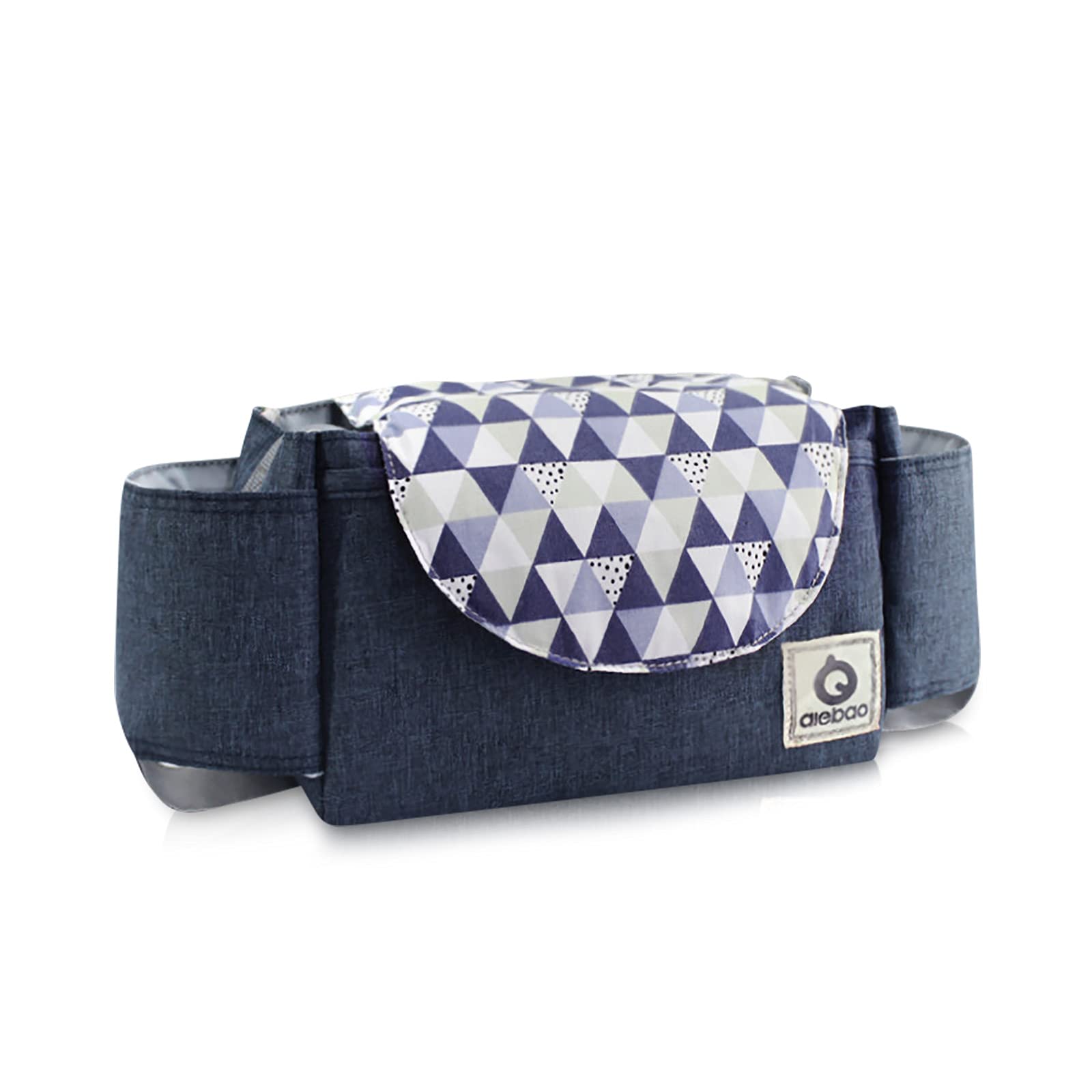 SONARIN Borsa Organizer per Passeggino,Organizzatore Universale per Passeggino,con Portabicchieri, Cinghia di Magico Strisce, Cinturino Addensato Usato come Borse a Mano, Universale(Blu Scuro,Rombo)