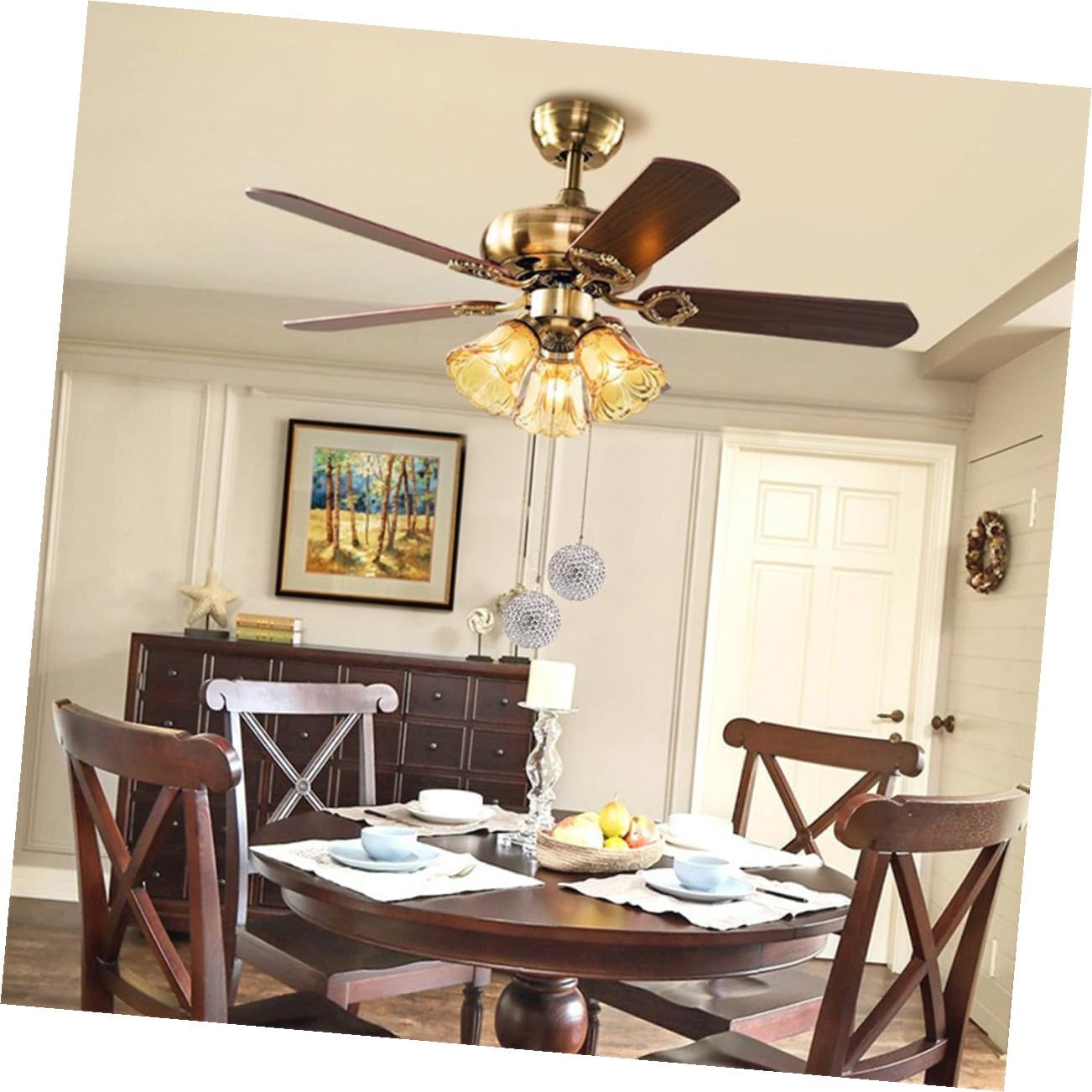 OSALADI 1set Ceiling Fan Pull Chain Ball Decor Beaded Lamp Hanging Chain for Easy Control of Ceiling Lights Versatile for Fans and Desk Lamps