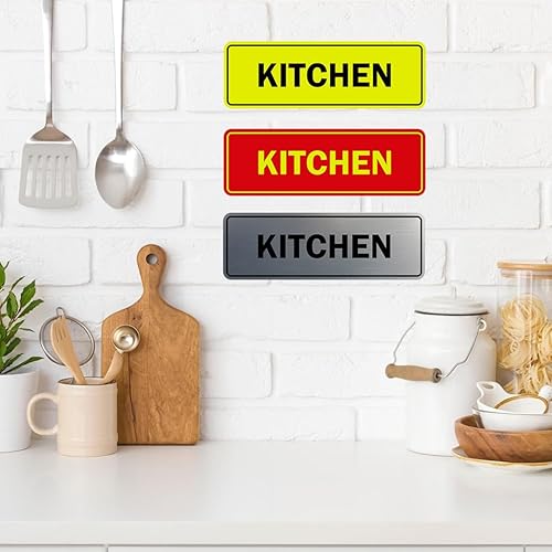 Miniatura 4 de Signs ByLITA Letrero de cocina estándar (plata cepillada) - Grande