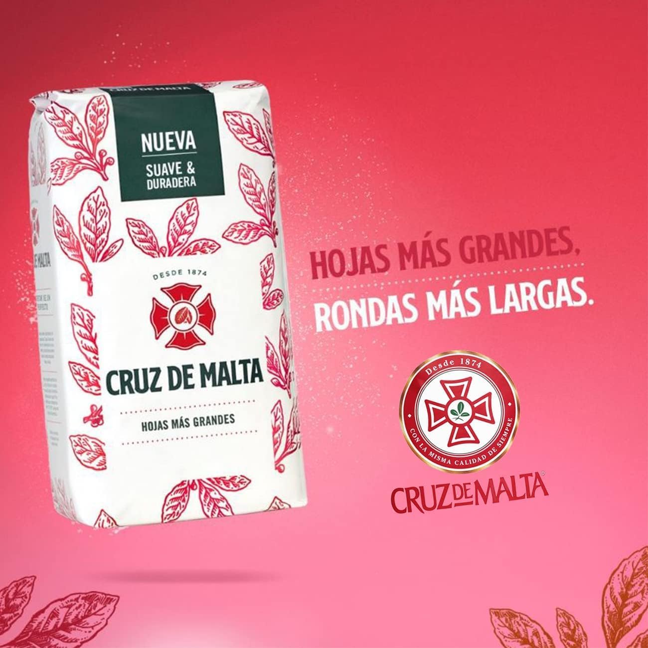 YERBA MATE CRUZ de MALTA 2.2lb 1 kilo (Pack Of 2)