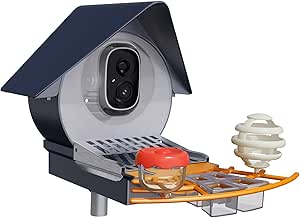 Smart Camera Bird Feeder with Solar Pannel, DIY Different Add-Ones Including Seed Guard, Suet Ball, Jelly Feeder, Mini Hummingbird Feeder, AI Identify, Ideal Gifts for Women, Deep Blue asin的图片