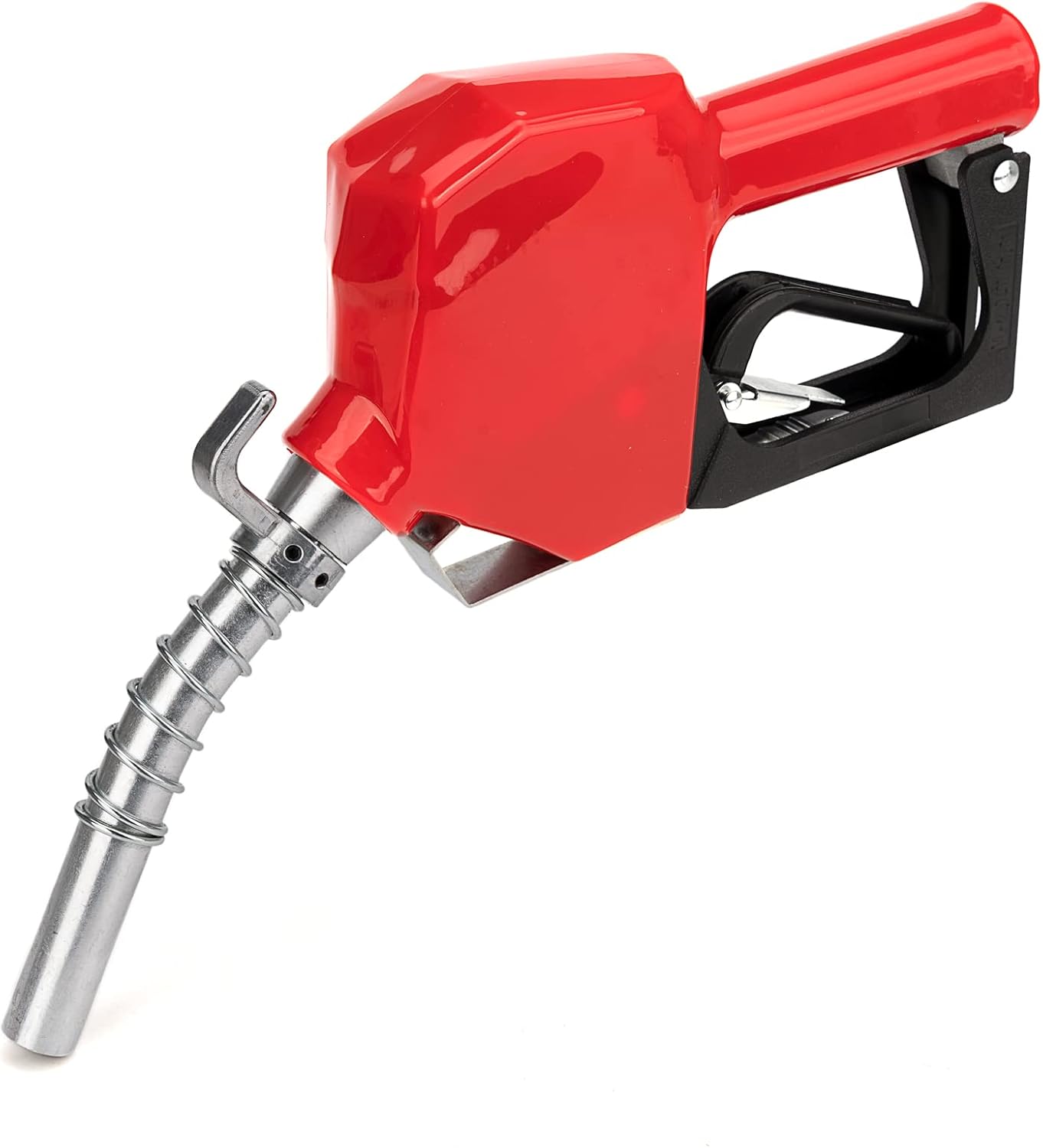 3/4 inchNPT Automatic Fuel Nozzlem,Auto Shut-Off Nozzle,High Flow Car Filling Nozzle BP Red Hand Guard and Hanging Hook for Diesel,Kerosene Various Gasoline 13/16inchSpout, 16GPM