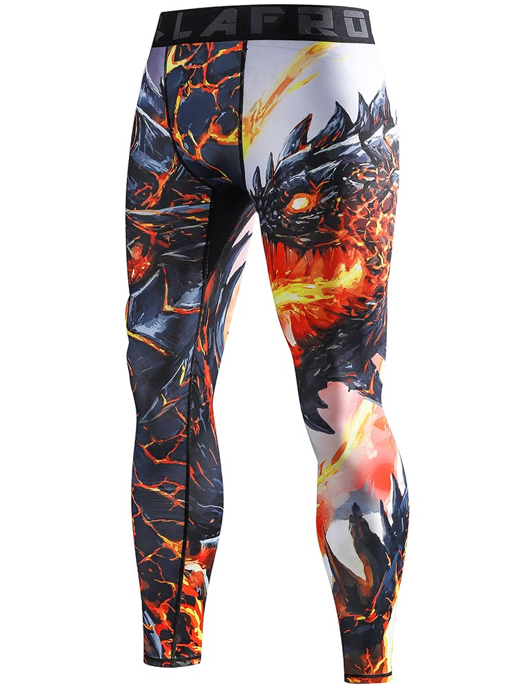 LAFROI Herren Schnelltrocknende Kompressions-Leggings-YSK08