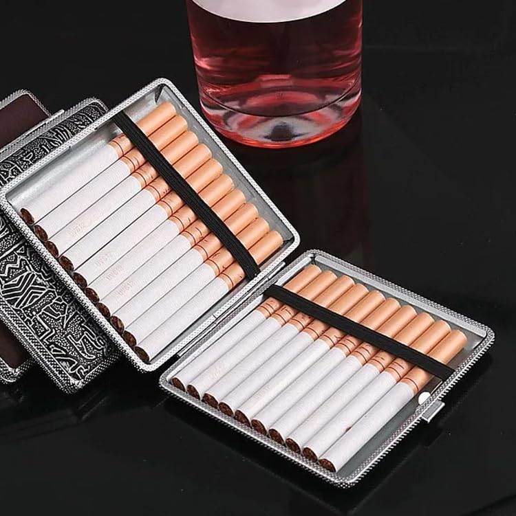 Etui Boite à Cigarettes Noir Lady Rouge
