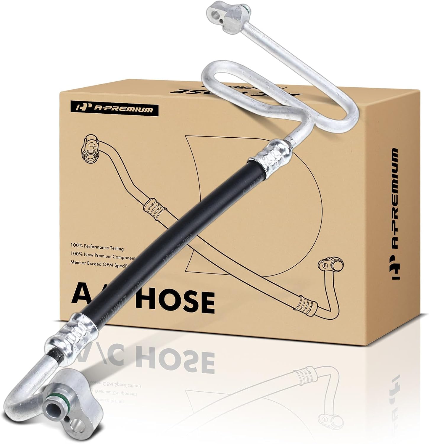 A-Premium A/C Discharge Line Hose Assembly Compatible with BMW 528i 1998-2000, 525i 2001-2003, 530i 2001-2003, 2.5L 2.8L 3.0L, Compressor to Condenser
