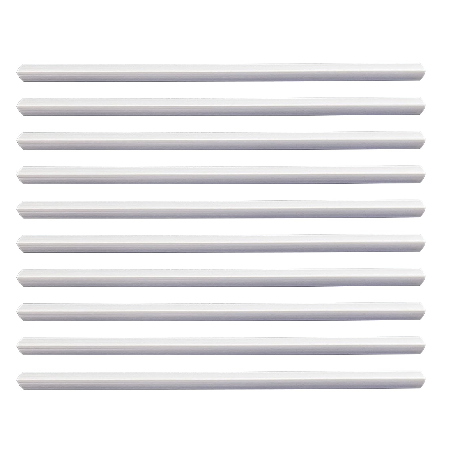 10Pcs 30.5x1.5cm Binding Bars Slide Grip, A4 Plastic Spine Bars, White Slide Binders for Home School Office Document Supplies