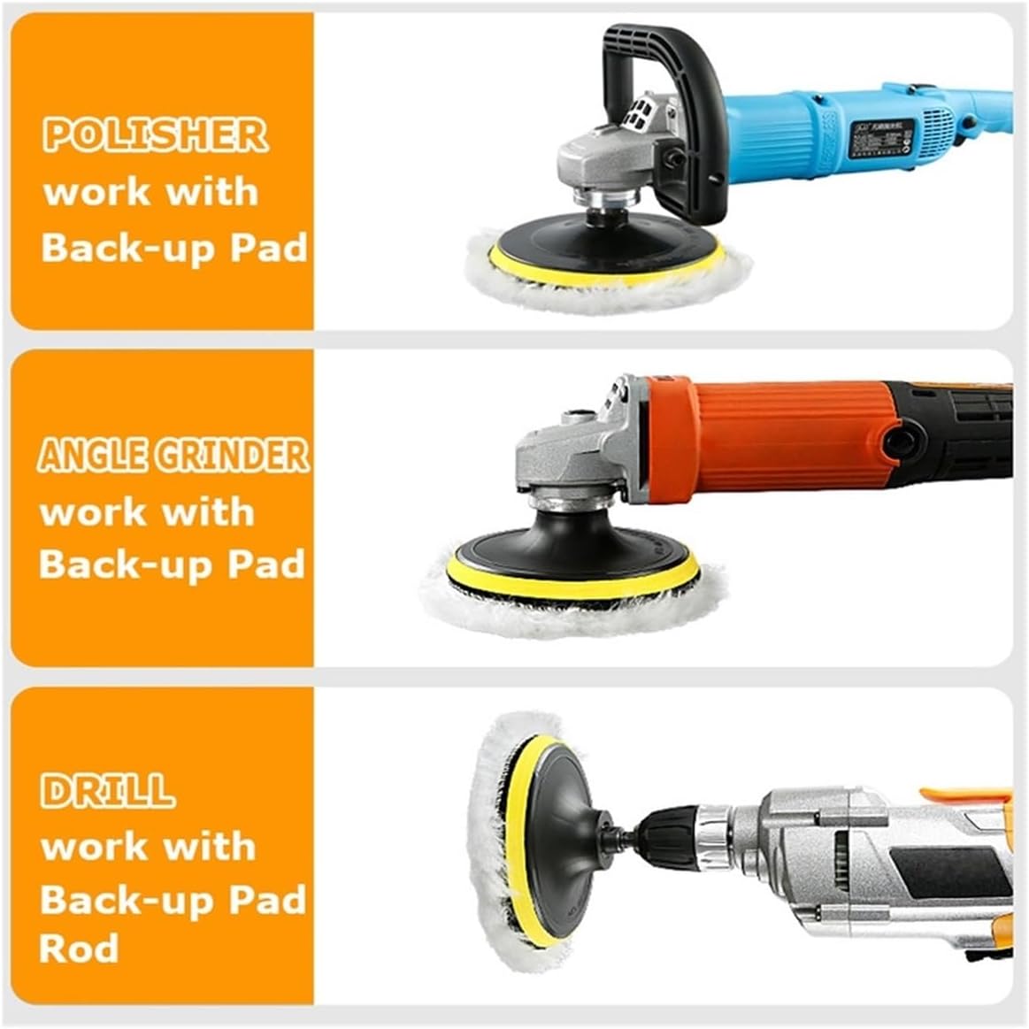 3" -7" Hook & Loop Rabbit Hair Polishing Wheel for Car Motorcycle Paint Waxing Furniture Buffing(4 inch)