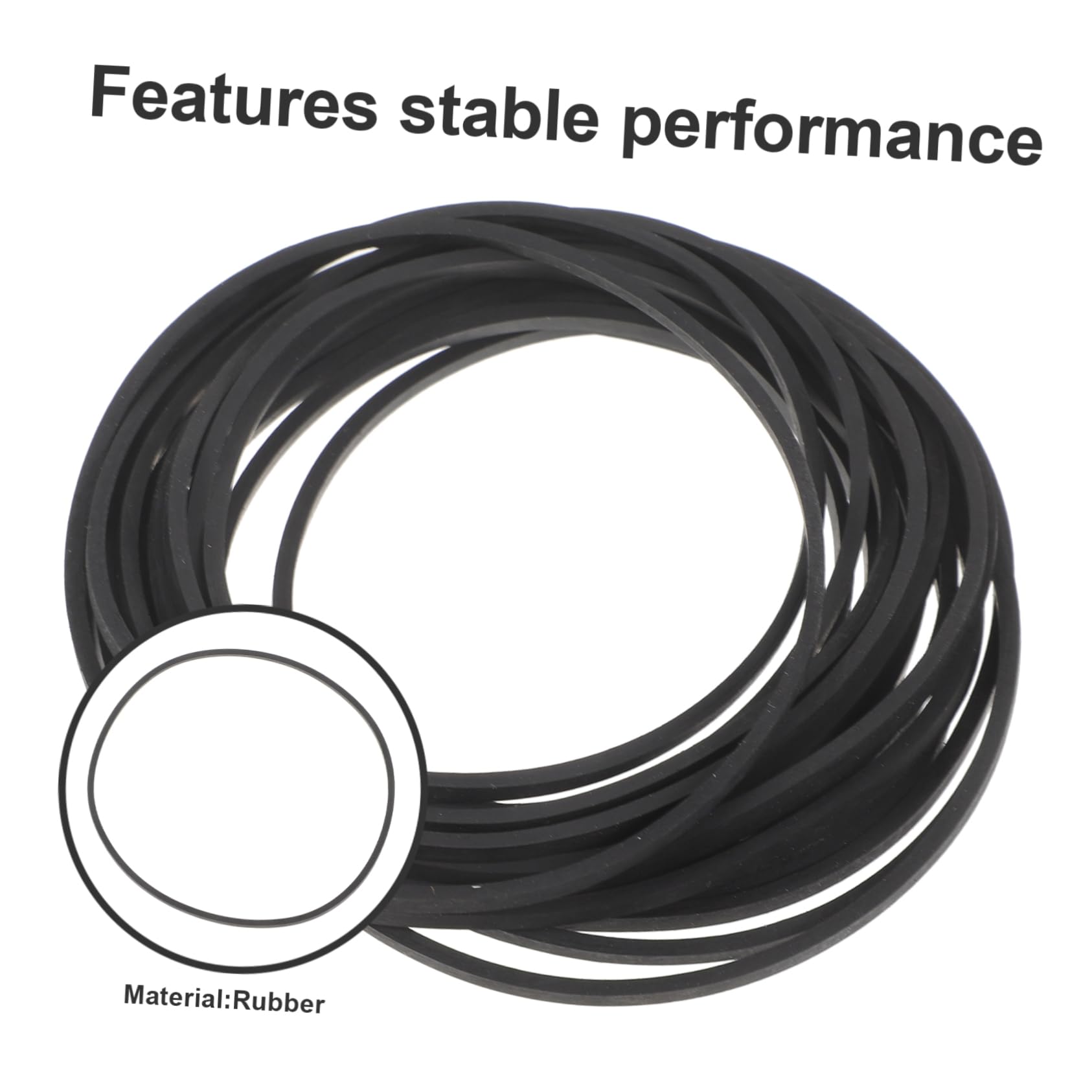 FAVOMOTO 20 Pieces Belt Tape Recorder Leather Belt Rubber Cassette Belts Cassette Recorder Belts Square Cassette Recorder Belts Rubber Recorder for,(H3398MU619U)