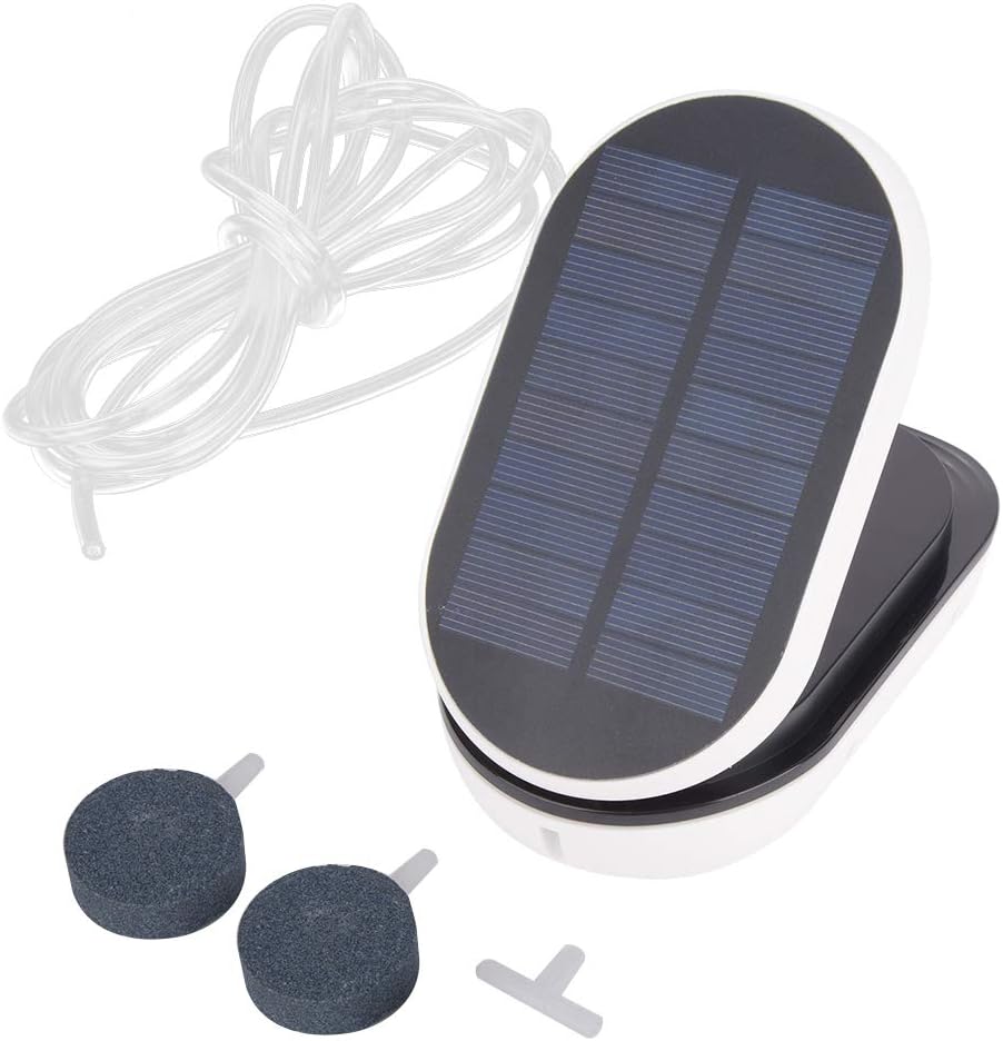 Solar Powered Air Pump Oxygenator 3-Level Portable Aerator for Aquariums Fish Tanks