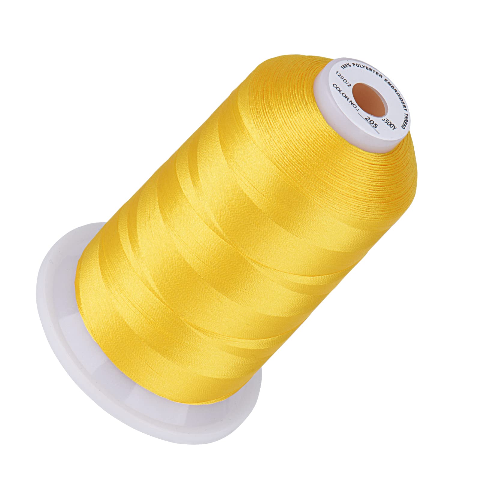 Simthread Embroidery Machine Thread 5000M 40WT Polyester, Yellow 205