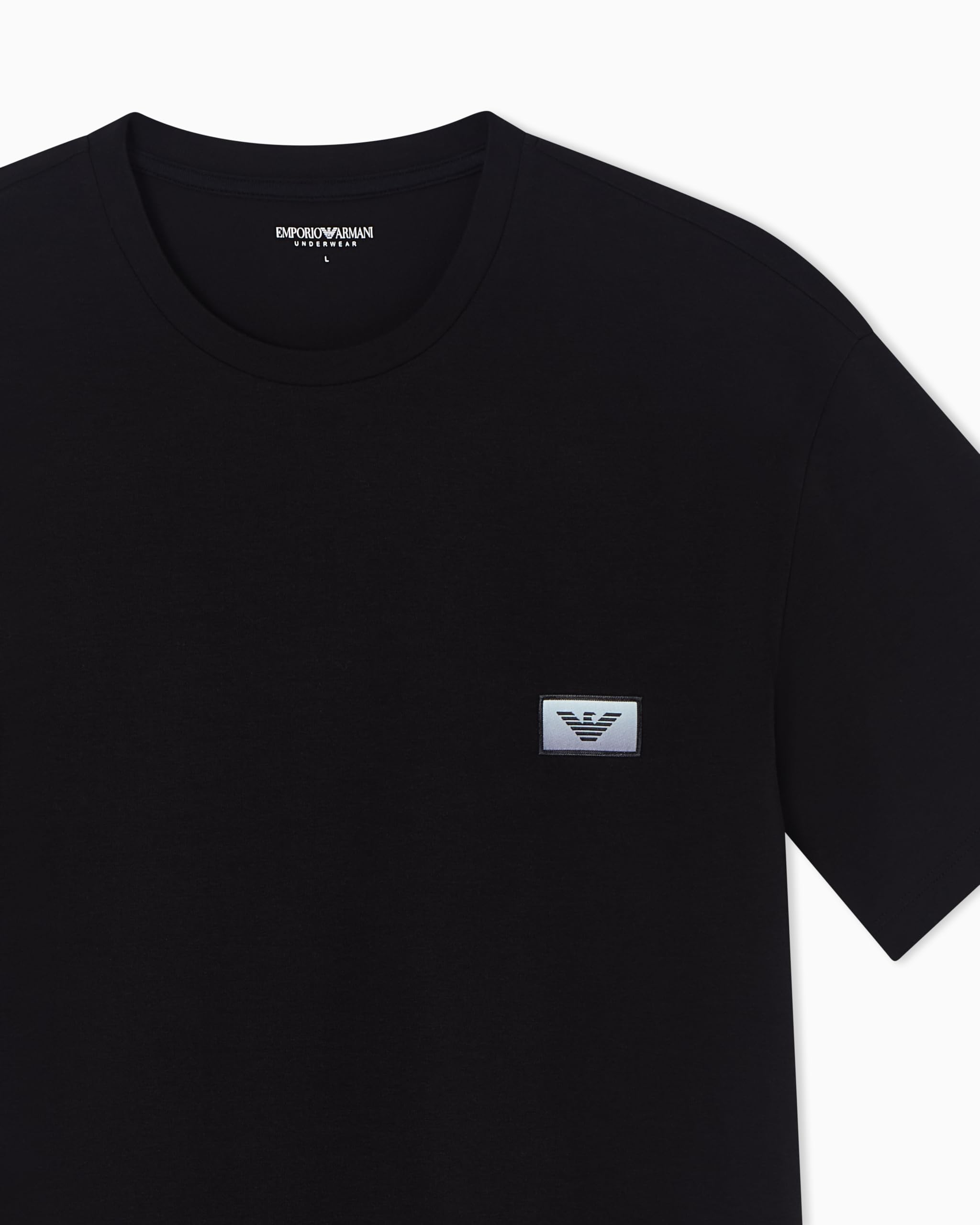 Emporio Armani Herren Crew Neck T-Shirt, Schwarz, L