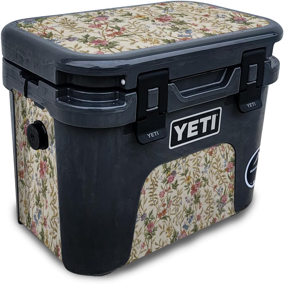 Carbon Fiber Skin Compatible with Yeti Roadie 15 Hard Cooler - Gray Camouflage - Premium 3M Vinyl Protective Wrap Decal Cover - Easy to Apply | Crafted in The USA by MightySkins