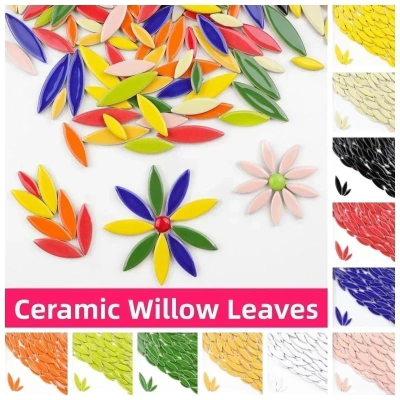 Tessere Mosaico Mosaico di piastrelle in ceramica con petali da 400 g/14 once, for realizzare pietre in 3 dimensioni Mosaico Piastrelle (Color : Blue Mix 1)