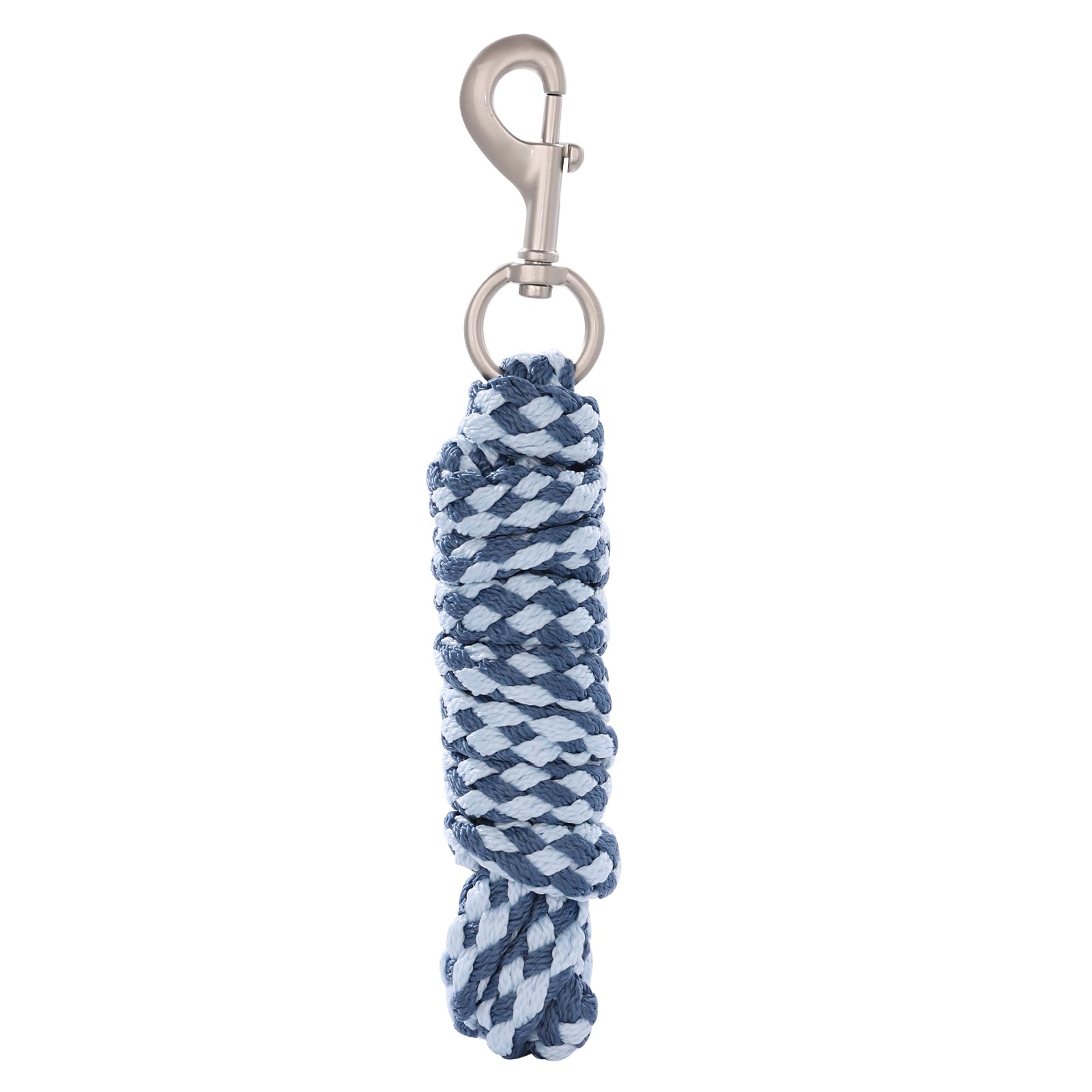 Merauno® Lead Rope for Horse - Tethering Rope in Various Stylish Designs, Lead Rope, Tethering Rope Pony, Donkey, Goat Long Rope with Carabiner Hook (Light Blue Gray)