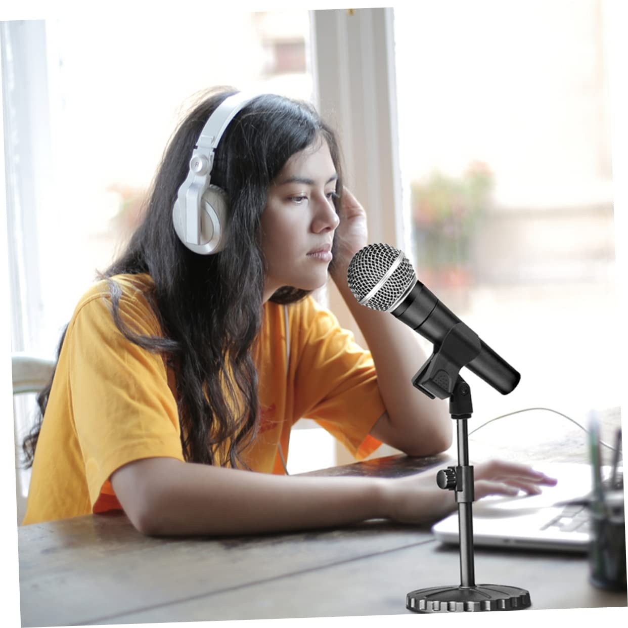 Yardwe 3Pcs Mic Holder Clips Durable Microphone Stand Grips for Easy Installation Compatible Dynamic Mics Secure and Practical Design for Convenient Use