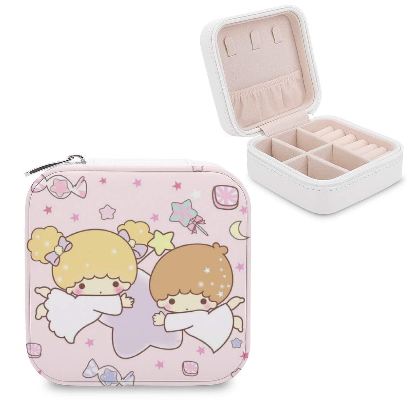 Amazon キキララ リトルツインスターズ ジュエリーボックス 宝石箱 ポータブルジュエリー収納ボックス かわいい Puレザー 小型 携帯 アニメ キャラクター ジュエリー収納 オンライン通販