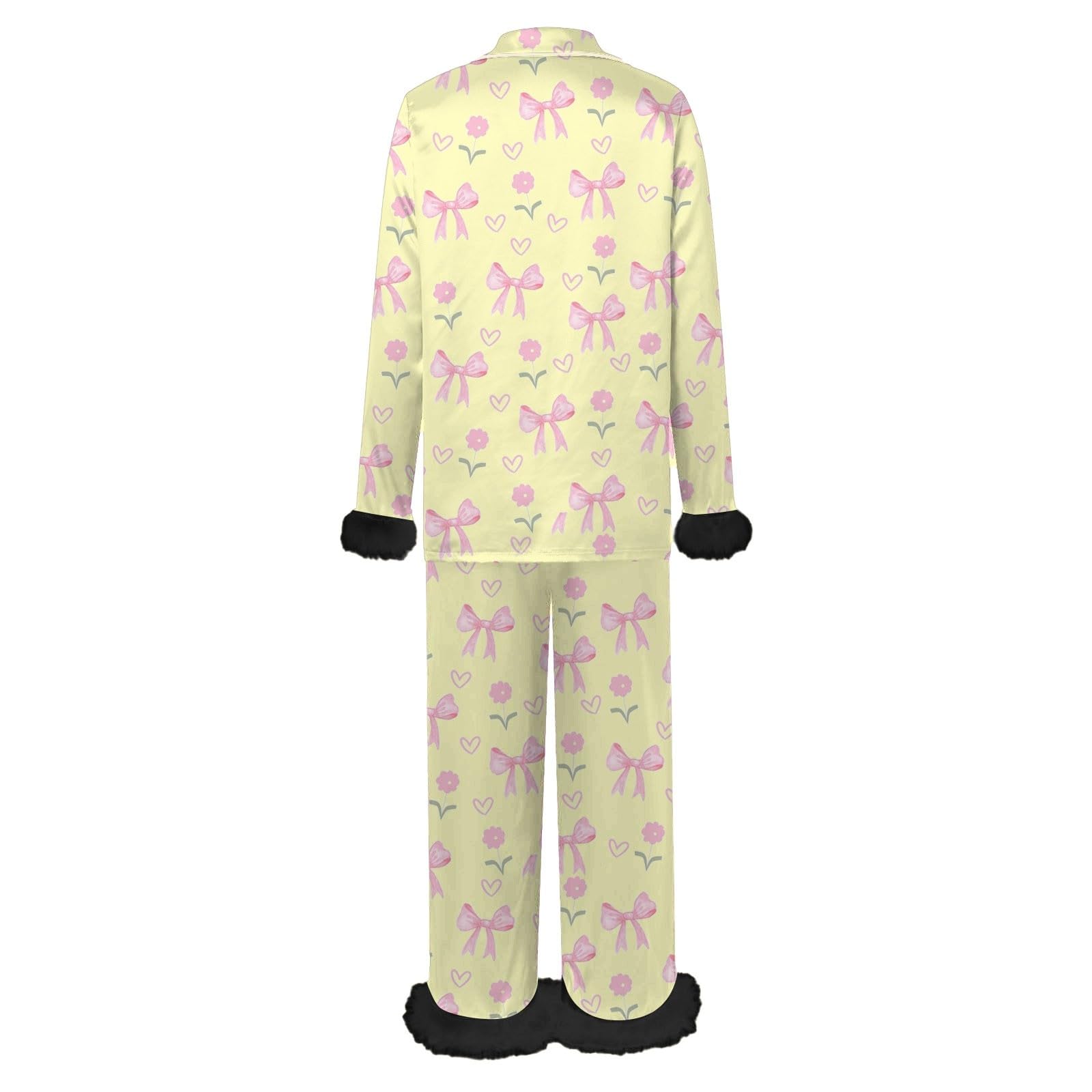 Pigiama Sexy Donna - con Stampa Floreale Morbido Spazzolato Abbigliamento da casa con Orlo Comodo Completo in Due Pezzi per Rilassarsi e Dormire Comodamente