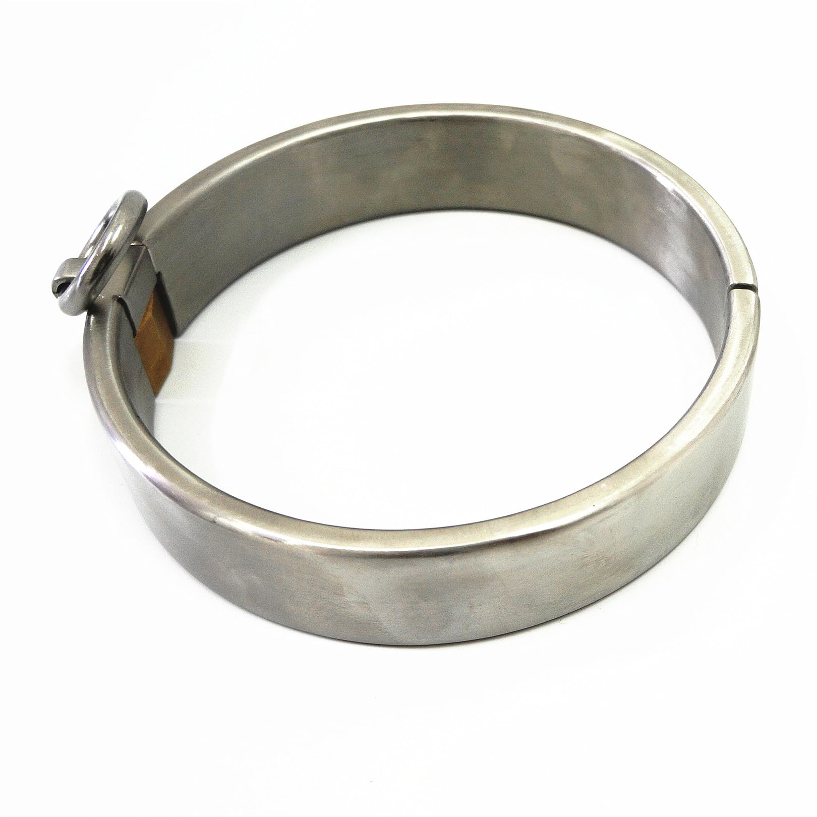 Collar con candado de acero inoxidable Bondage BDSM - Collar de collar BDSM Bondage de metal for sujeción del cuello sexual con herramienta de sujeción con junta tórica for parejas(13.5cm)