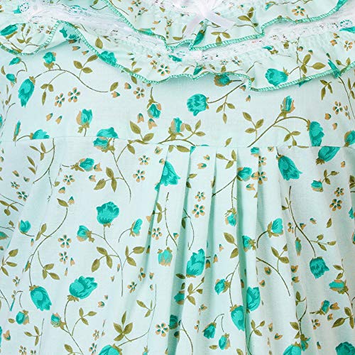 Image of Himanshu Handloom Women's Cotton Block Print Knee Length Nighty