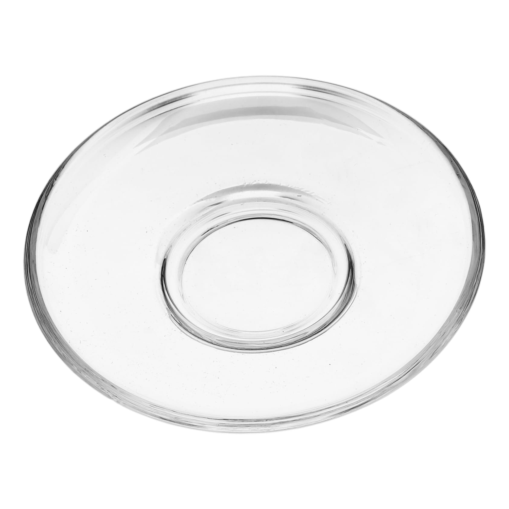 OFFSCH Glass Saucers 2 Pack Round Decorative Saucers Snack Storage Dishes for Tea