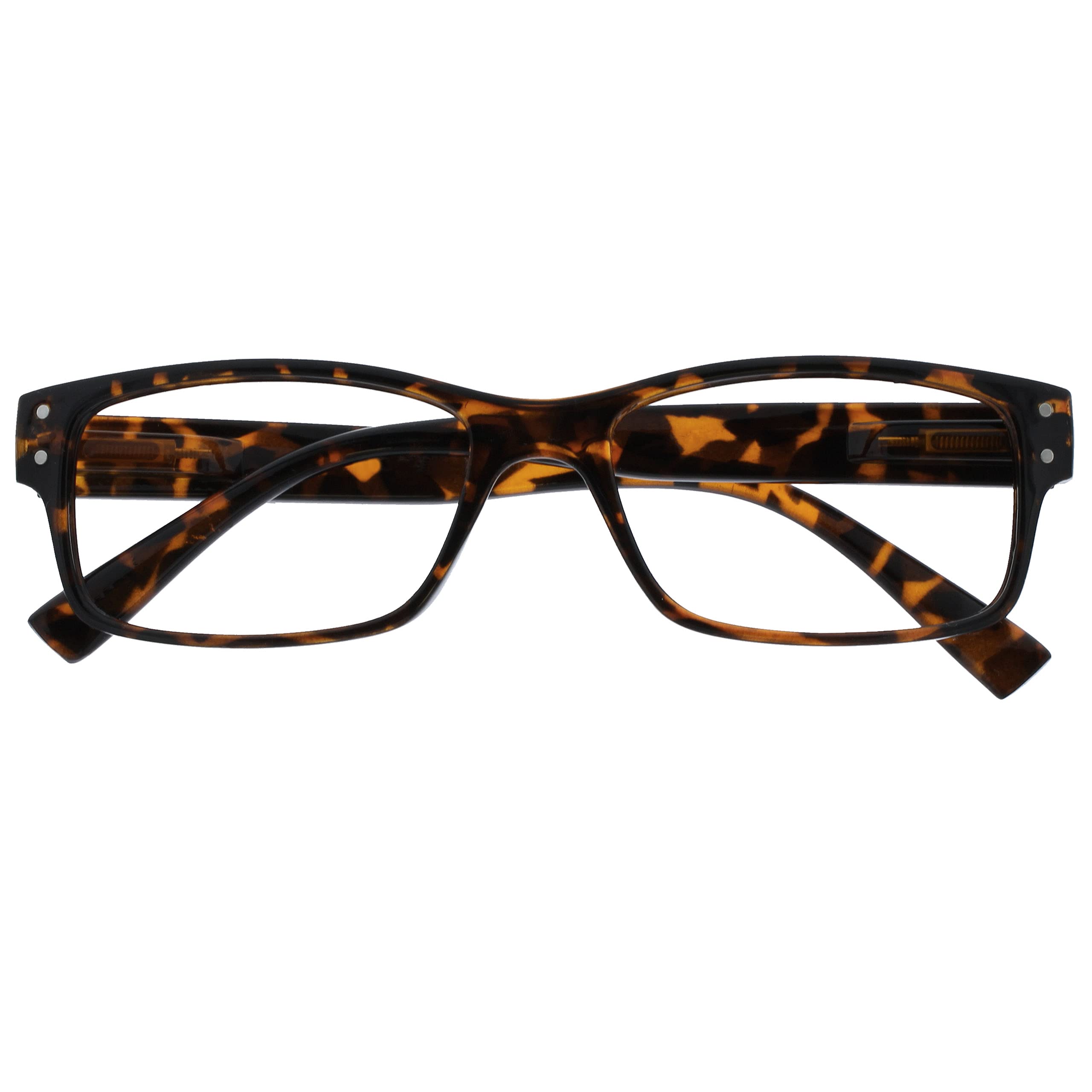 The Reading Glasses Company Gafas De Lectura Hombres Marrón Carey Grande Estilo Diseñador Lectores Bisagras Resorte R11-2 +3,50 50 g