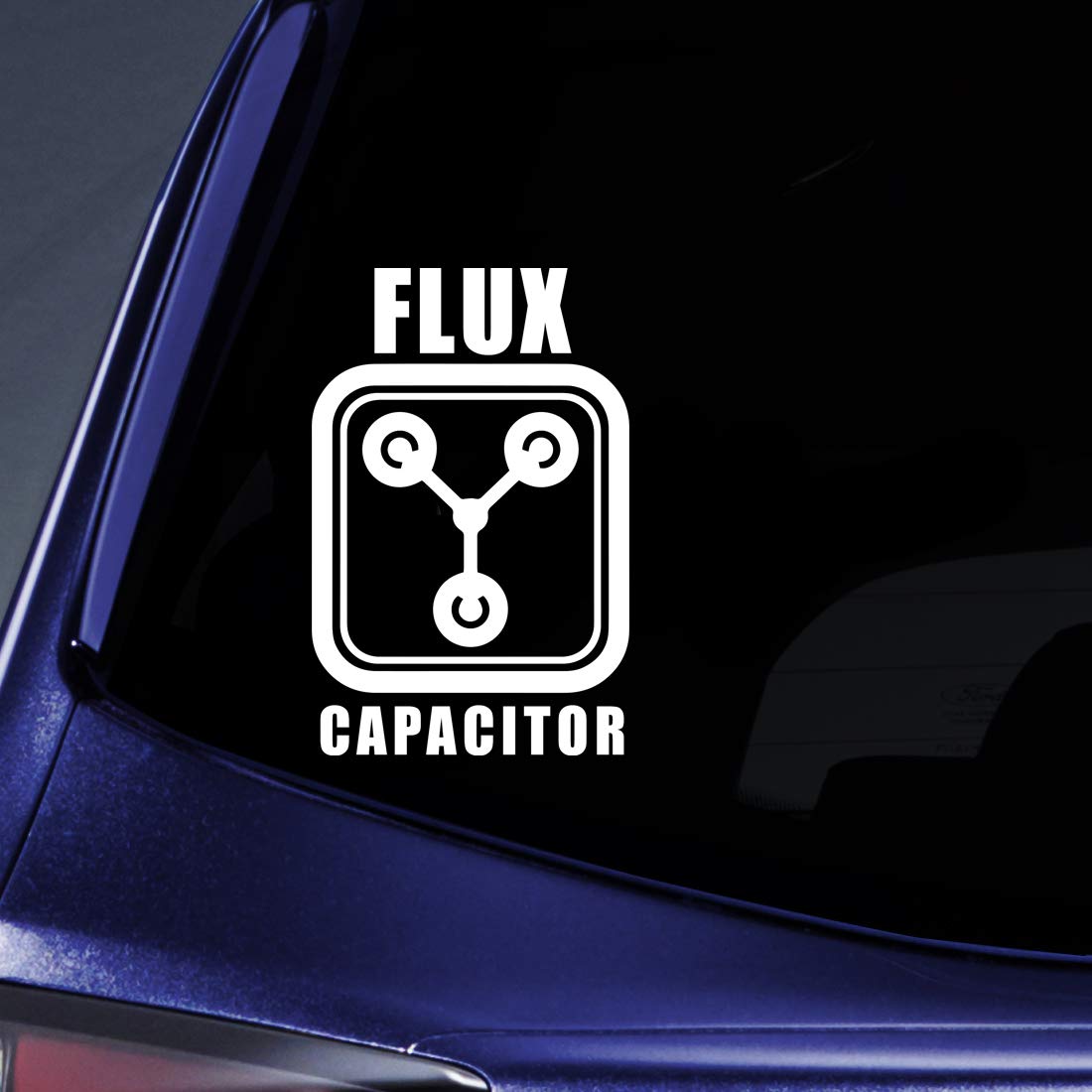 Bargain Max Decals Flux Capacitor Sticker Decal Notebook Car Laptop 5.5" (White)