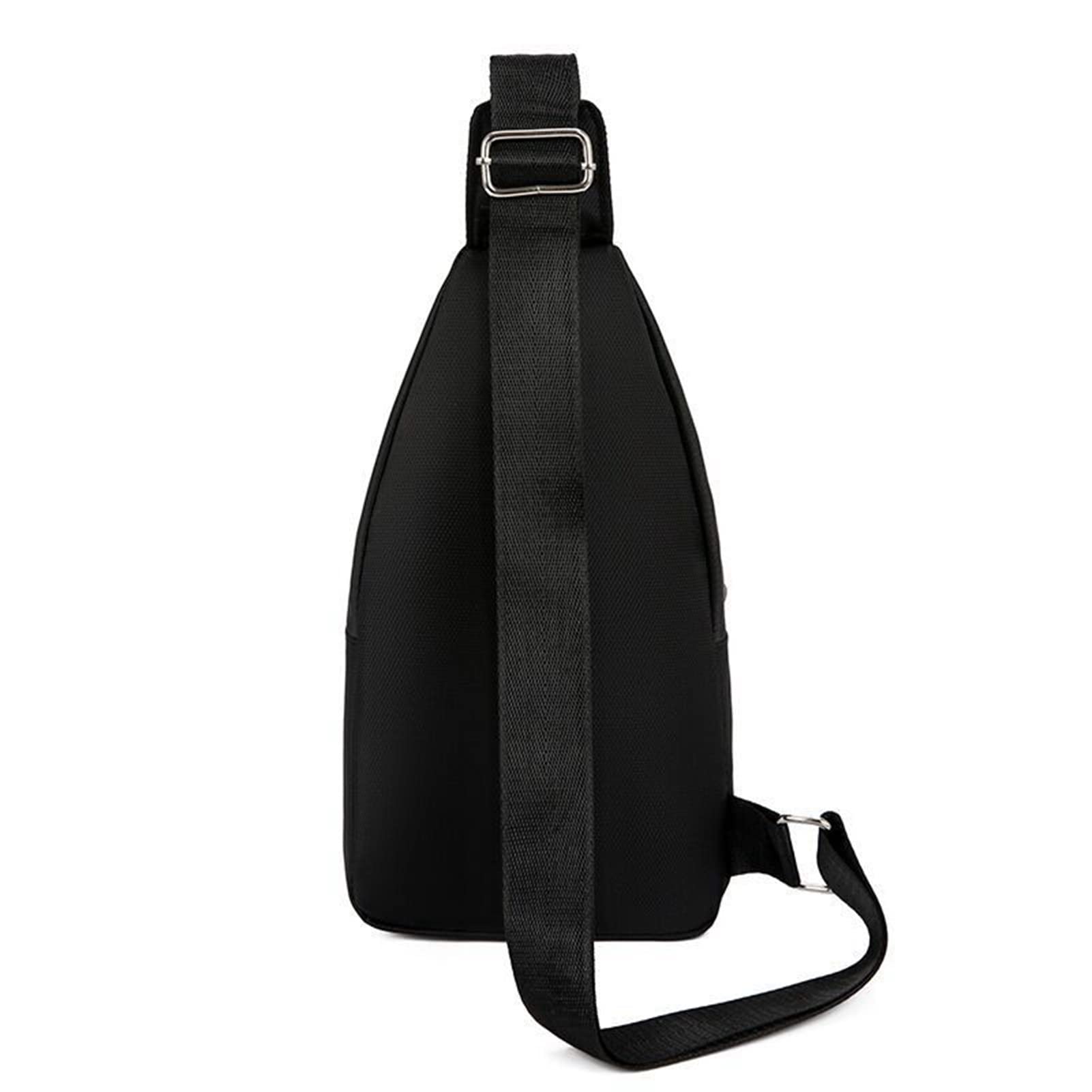 Dilwe Sac de Poitrine Hommes Tissu Oxford Polyester Grande Capacité Sac à Bandoulière Léger
