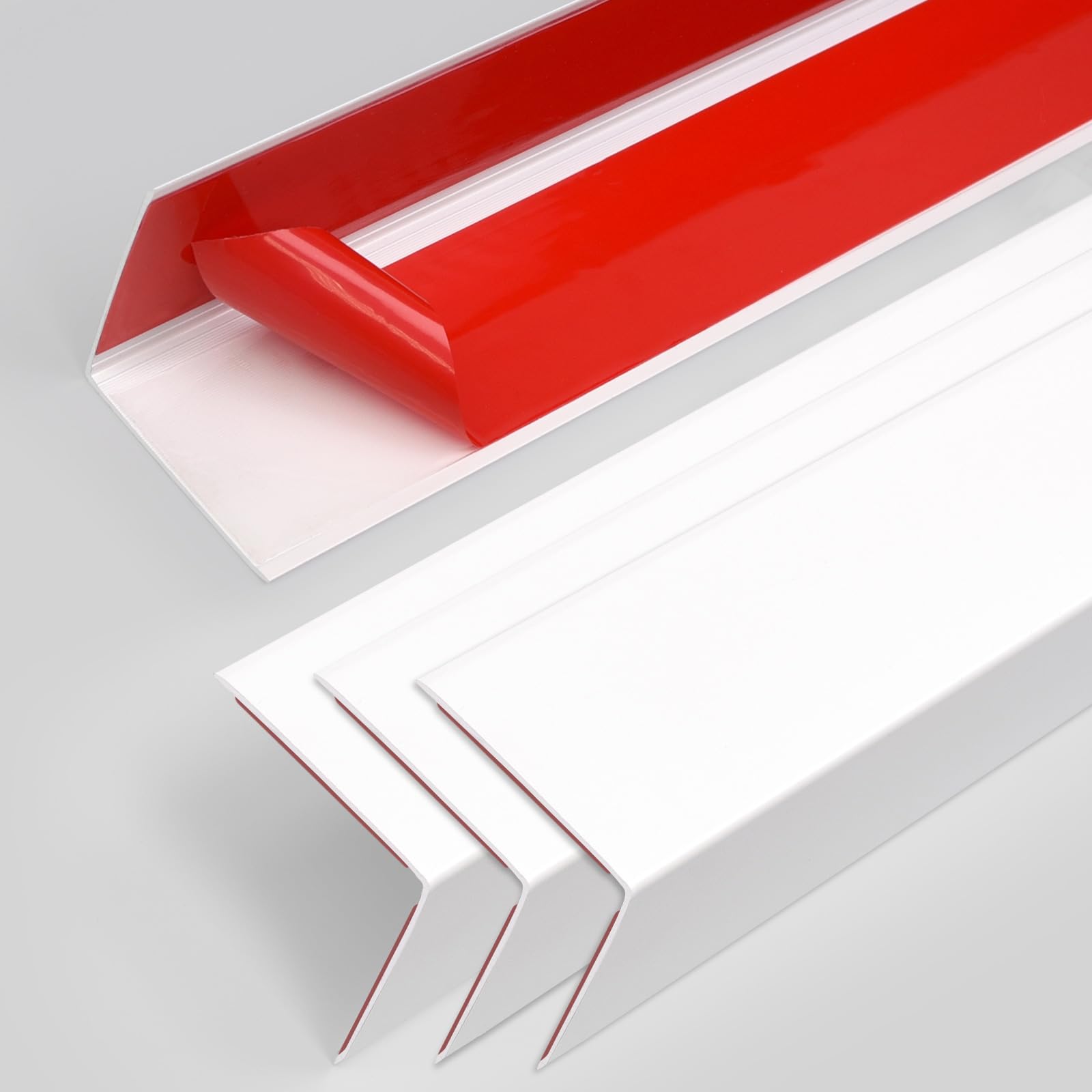 Jiekayi 4PCS 45" White Metal Corner Protectors, Aluminum Self Adhesive Corner Guards, Metal Wall Edge Protector Strip, Furniture Corner Protectors,