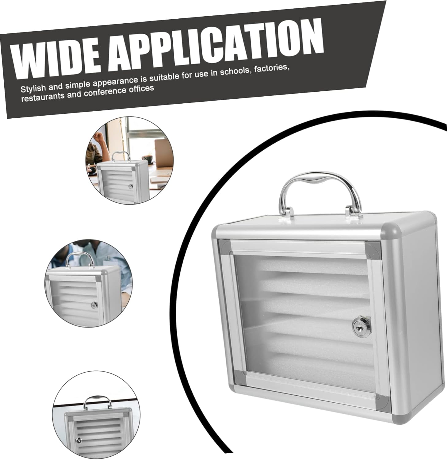 Cell Phone Storage Locker Box with Safety Lock Stylish Phone Jail for Offices Schools and Restaurants Wall Mounted Design Padded Interior