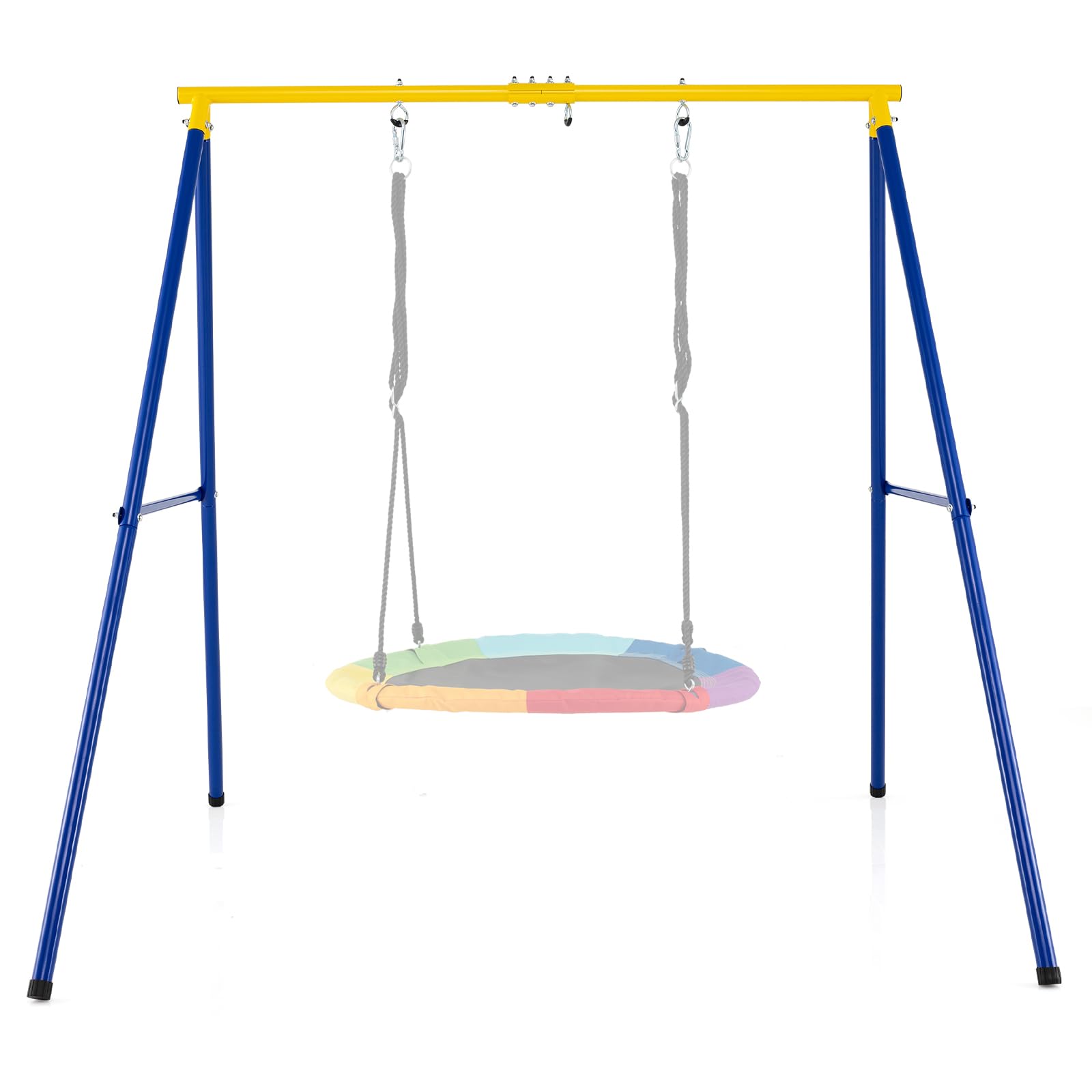 costway portique balançoire métal forme