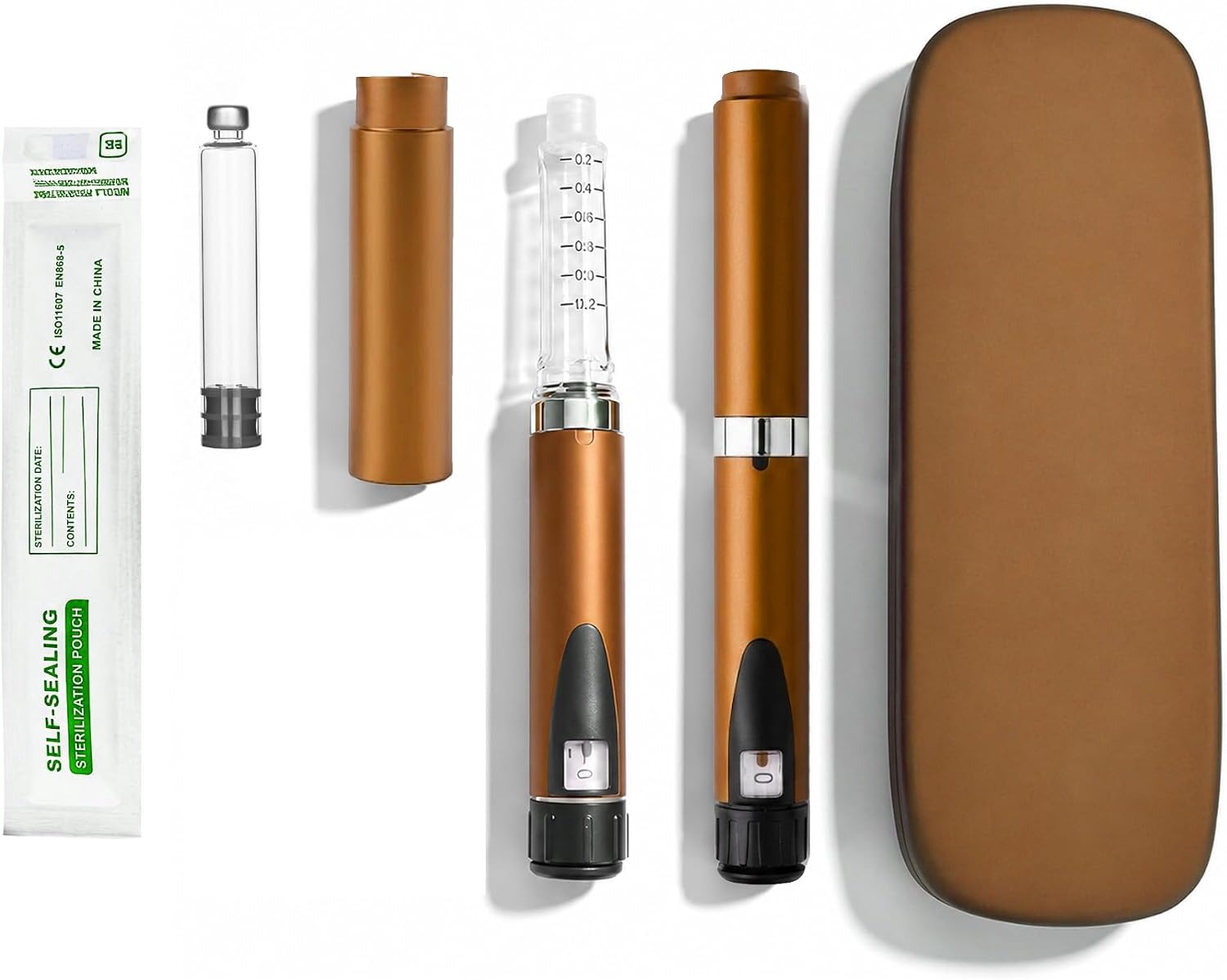 60 Unit Reusable V2 Peptide Pen (Dark Blue)- with 2pcs 3mL Cartridges- and 1 Protective Travel Case– Precision Dosing & Portable Design