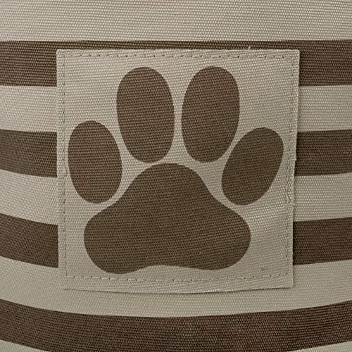 image for Bone Dry Pet Storage Collection Striped Paw Patch Bin, Small Rectangle