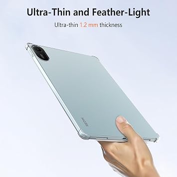 Clear Case for Xiaomi Redmi Pad 2 11 Inch 2025, Airbag Drop Anti Yellowing Anti-Scratch Shockproof, AUUYYA Slim Flexible Silicone TPU Protective Tablet Cover Case for Redmi Pad 2, Transparent