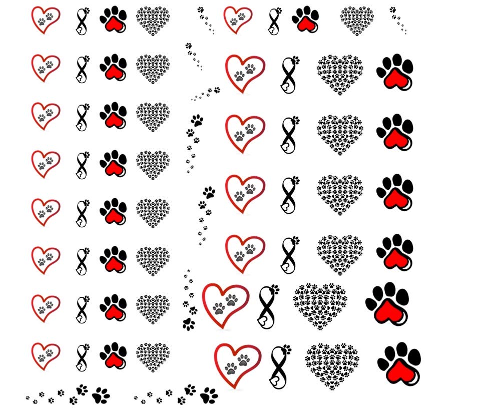 Paw Prints Collection (Paw Prints Nail Art Decals C2)
