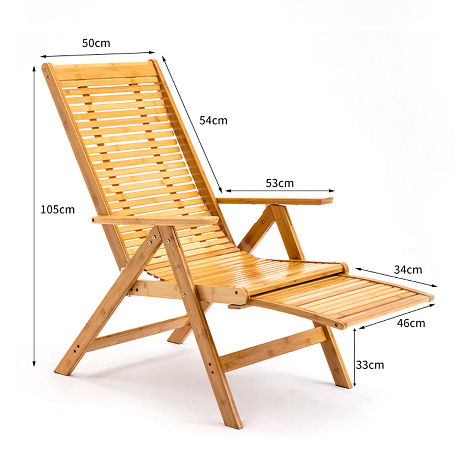 Poltrona reclinabile in Rattan, Poltrona Pieghevole, Cuscino in Cotone con poggiapiedi Retrattile, Regolabile per Interni ed Esterni